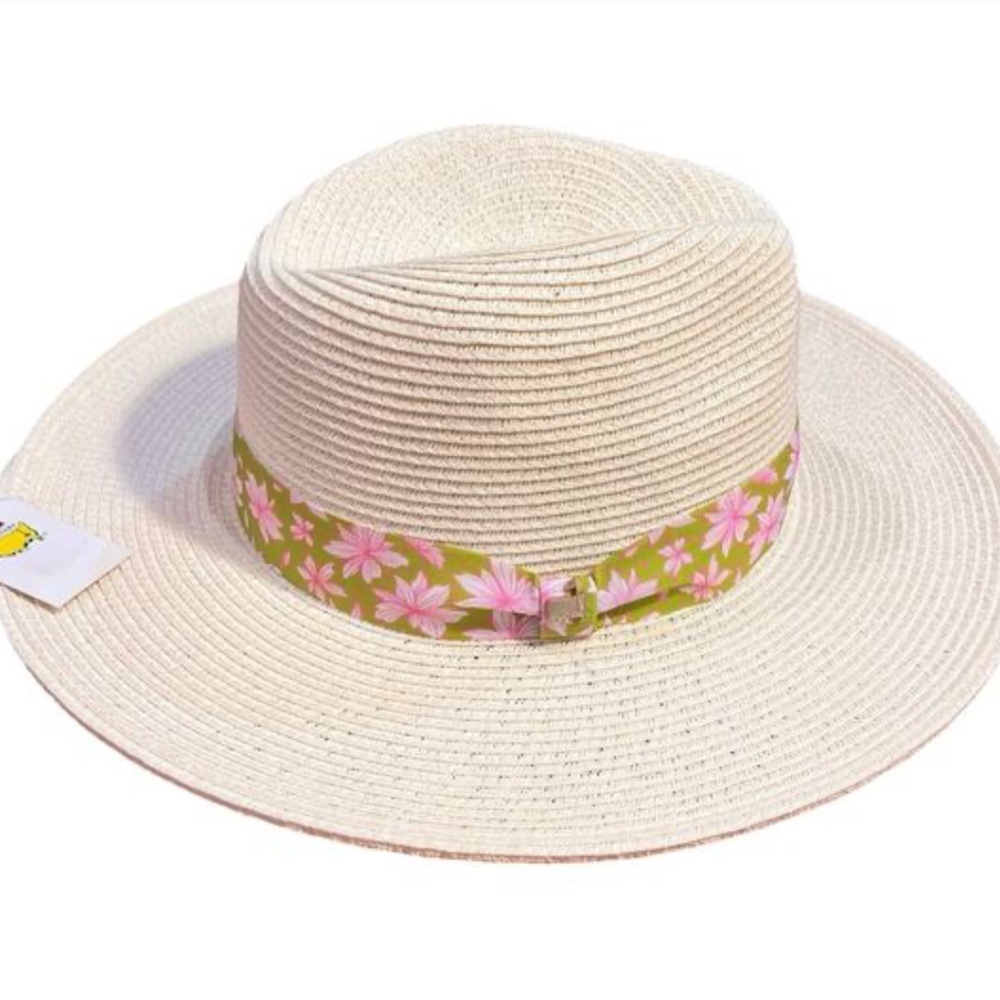 NEW 2025 Masters
Women's Dorfman Natural
Straw Hat Azalea Green
Pink Floral NWT